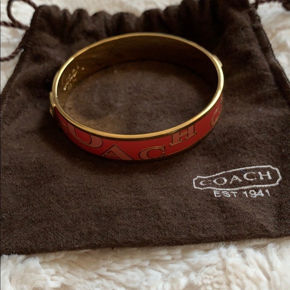 Coach Gold and Peach Bangle - Picture 5 of 6